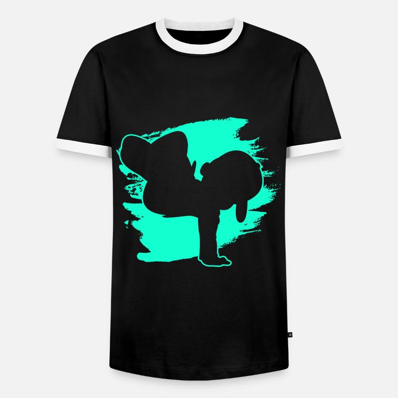 Breakdancer Breakdancing Boy - Men's Ringer Shirt - black/white
