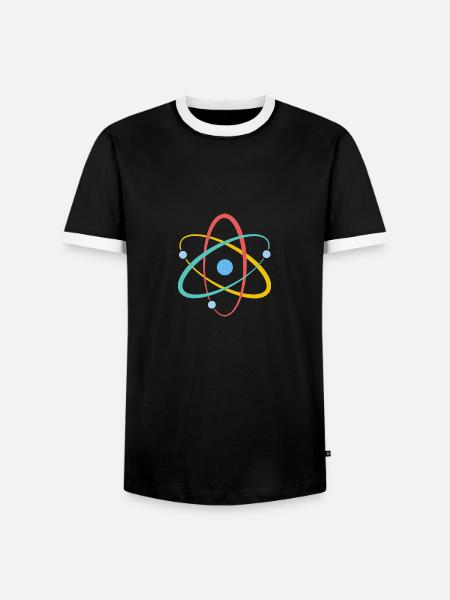 Physics Atom Physicist Gift - Men's Ringer Shirt - black/white