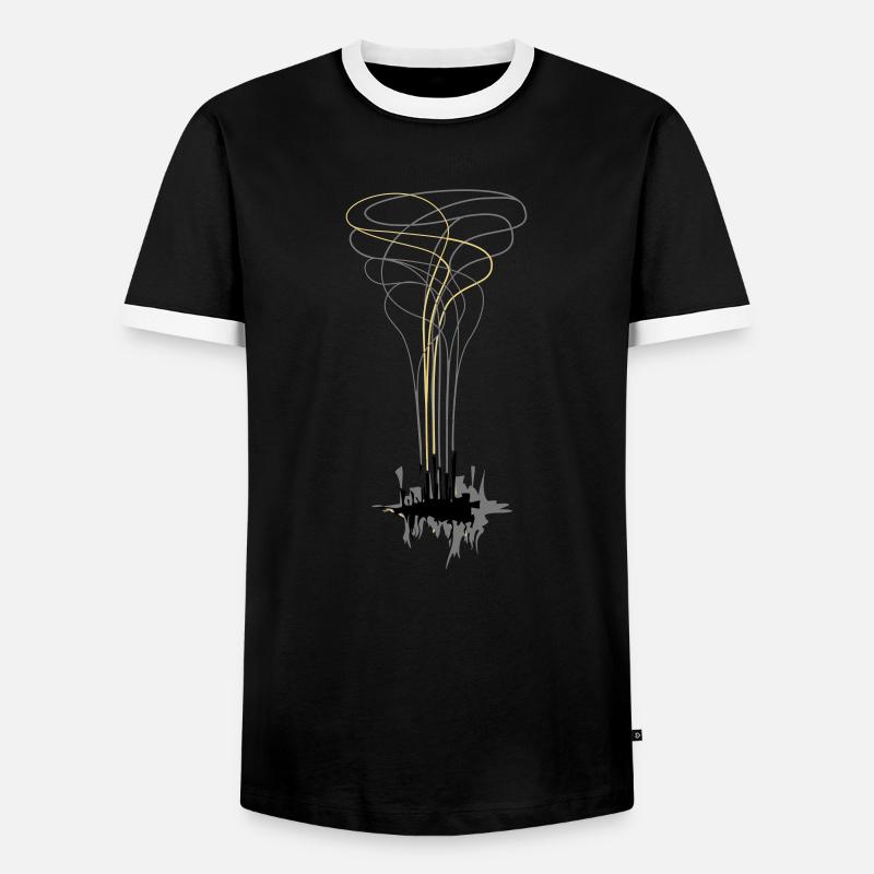 Metropolis - Men's Ringer Shirt - black/white