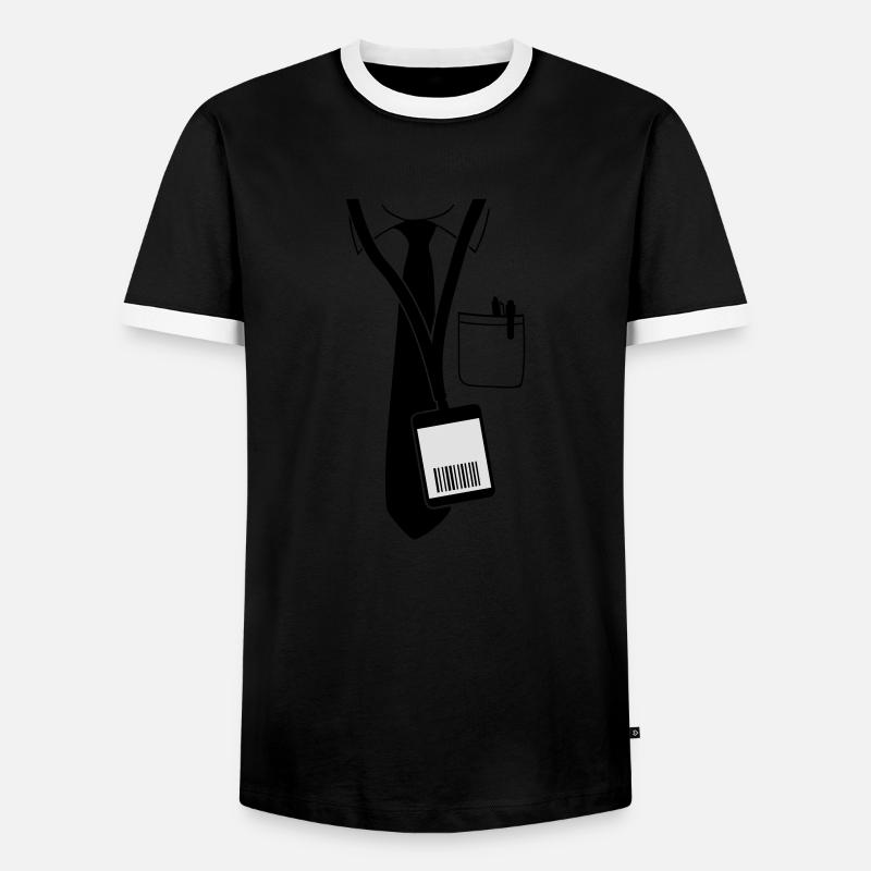 code__f2 - T-shirt contrasté Homme - noir/blanc