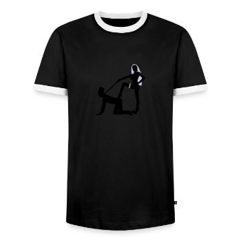 Junggesellenabschied Junggeselle Hochzeit Ehe - Männer Kontrast-T-Shirt - Schwarz/Weiß - Vorne - AI Model Female 172 light (172cm) & AI Model Male 178 light (178cm)