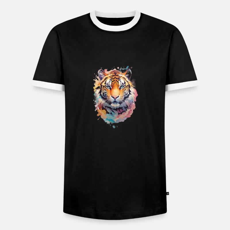 Wunderschöner Löwe - Männer Kontrast-T-Shirt - Schwarz/Weiß