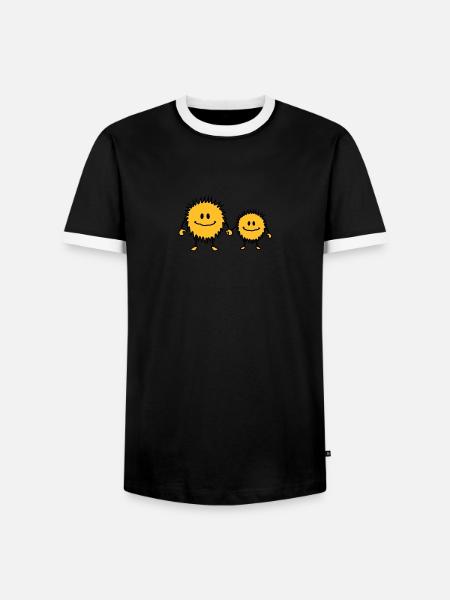 monsters - Men's Ringer Shirt - black/white
