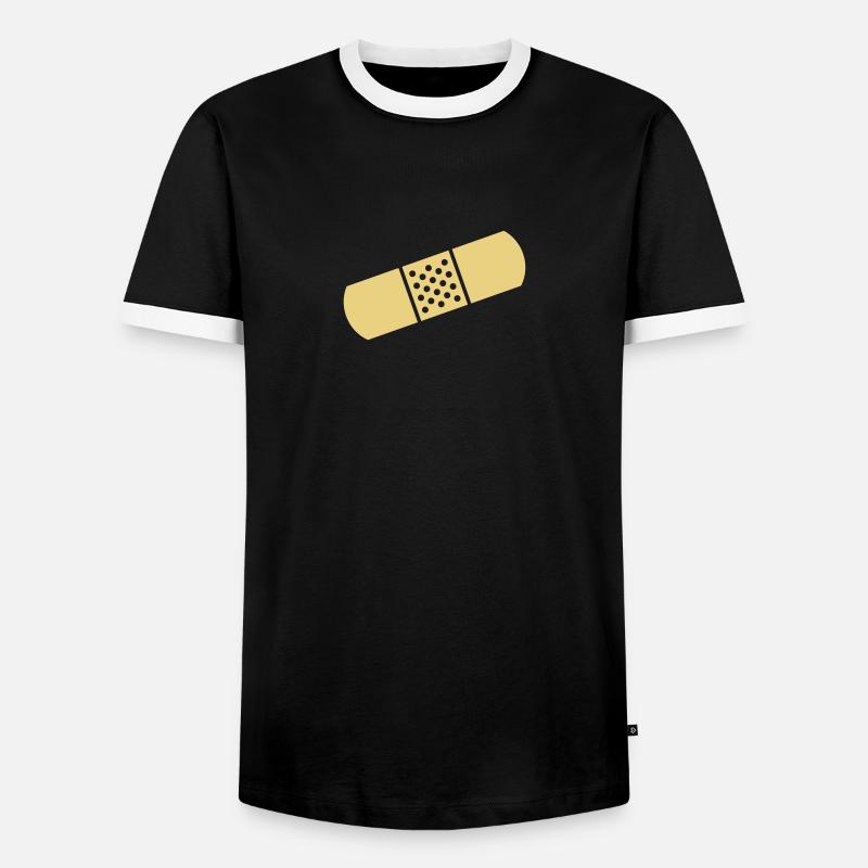 Pflaster - Männer Kontrast-T-Shirt - Schwarz/Weiß