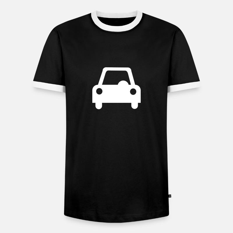 Auto - Männer Kontrast-T-Shirt - Schwarz/Weiß