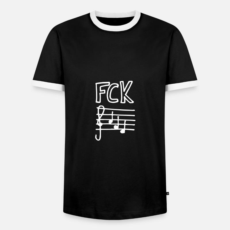 FCK AFD handmade - Männer Kontrast-T-Shirt - Schwarz/Weiß