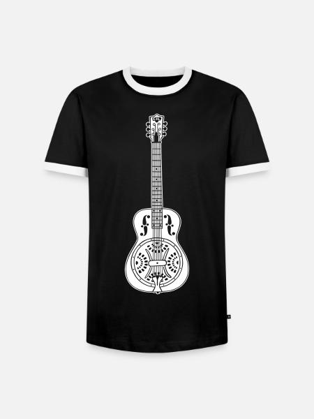 Dobro Senkrecht 1C - Männer Kontrast-T-Shirt - Schwarz/Weiß