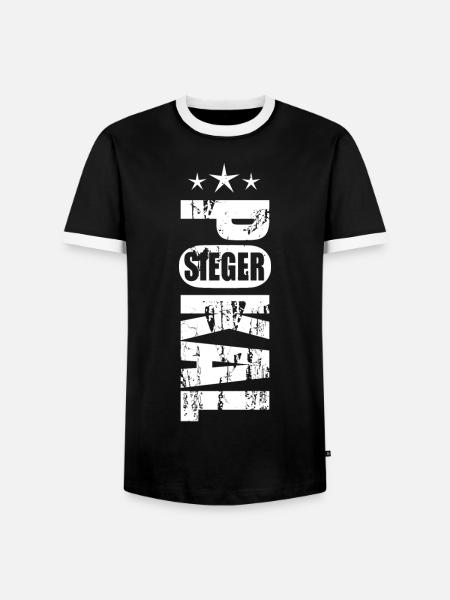 Pokalsieger 2026 - Männer Kontrast-T-Shirt - Schwarz/Weiß