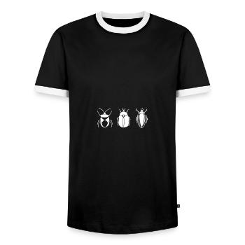 Bunte Wanzen Insekten Spinnen gothic Tierchen Bugs - Männer Kontrast-T-Shirt - Schwarz/Weiß - Vorne - AI Model Female 172 light (172cm) & AI Model Male 178 light (178cm)