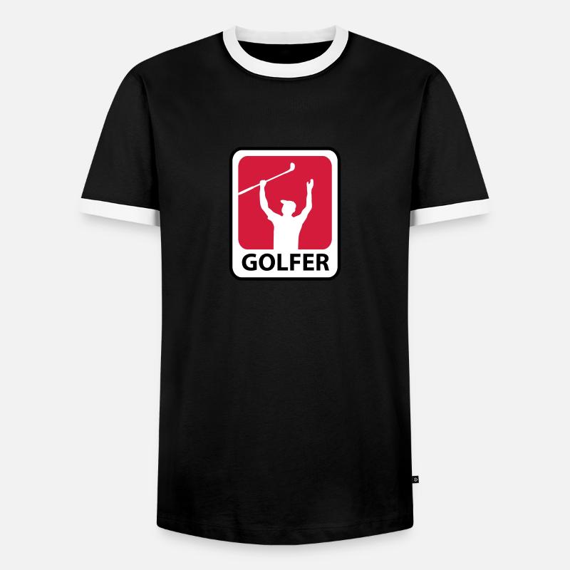 Golf - Men's Ringer Shirt - black/white