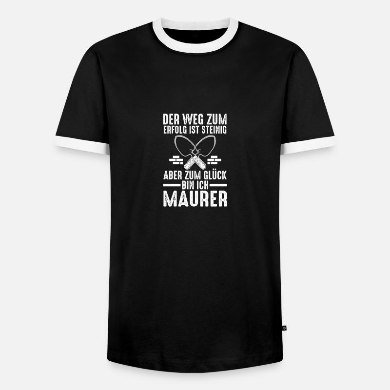 Master Bricklayer Journeyman Bricklayer - Men's Ringer Shirt - black/white
