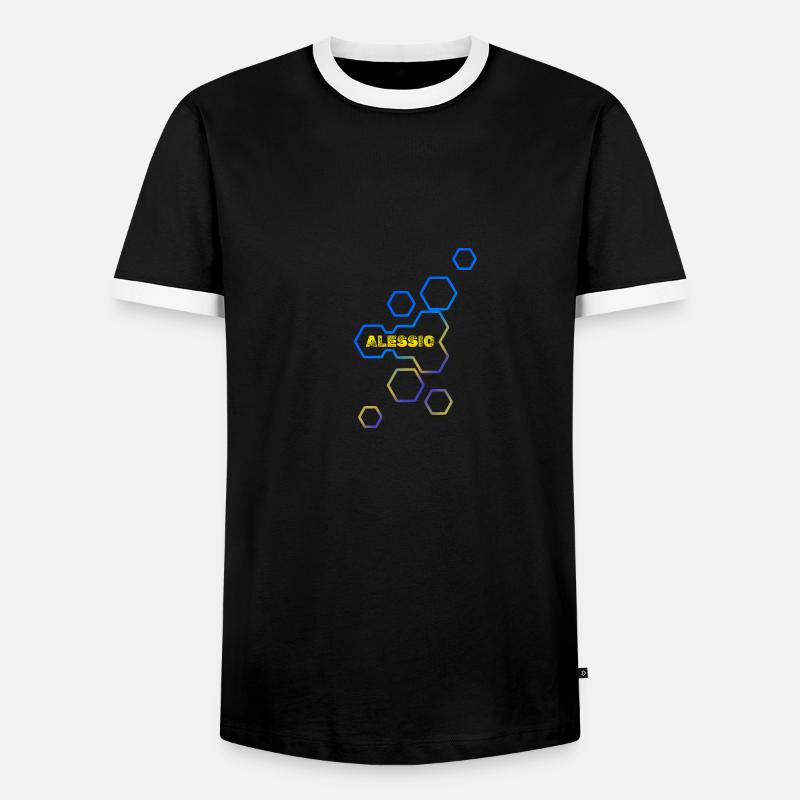 Geschenk Alessio - Männer Kontrast-T-Shirt - Schwarz/Weiß