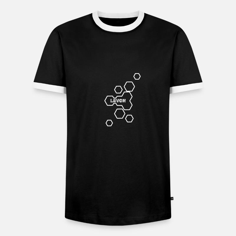 Name Levon - Men's Ringer Shirt - black/white