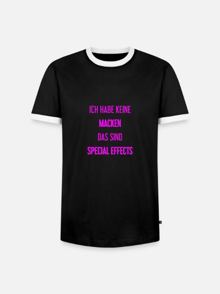 Keine Macken, nur Special Effects! - Männer Kontrast-T-Shirt - Schwarz/Weiß