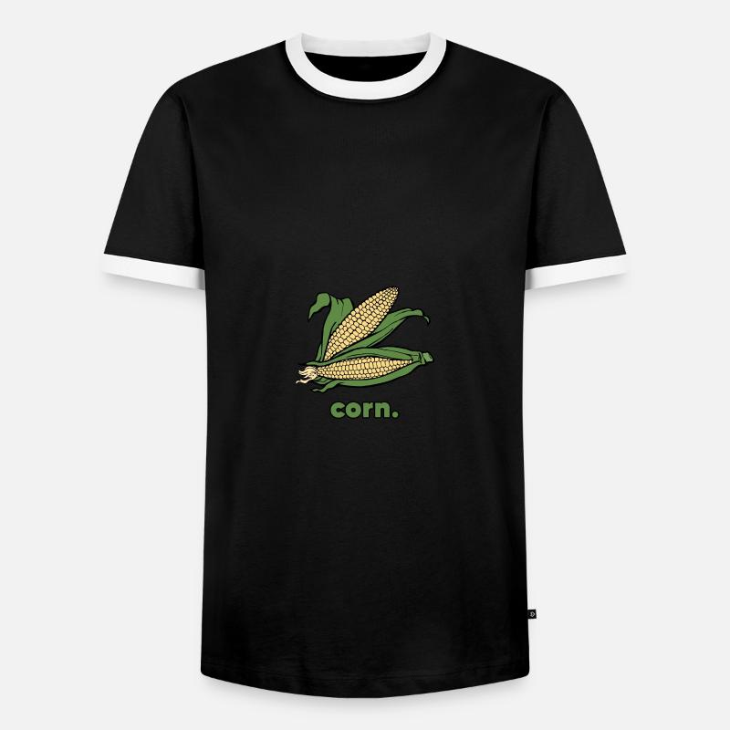 Corn | vegetable - Men's Ringer Shirt - black/white