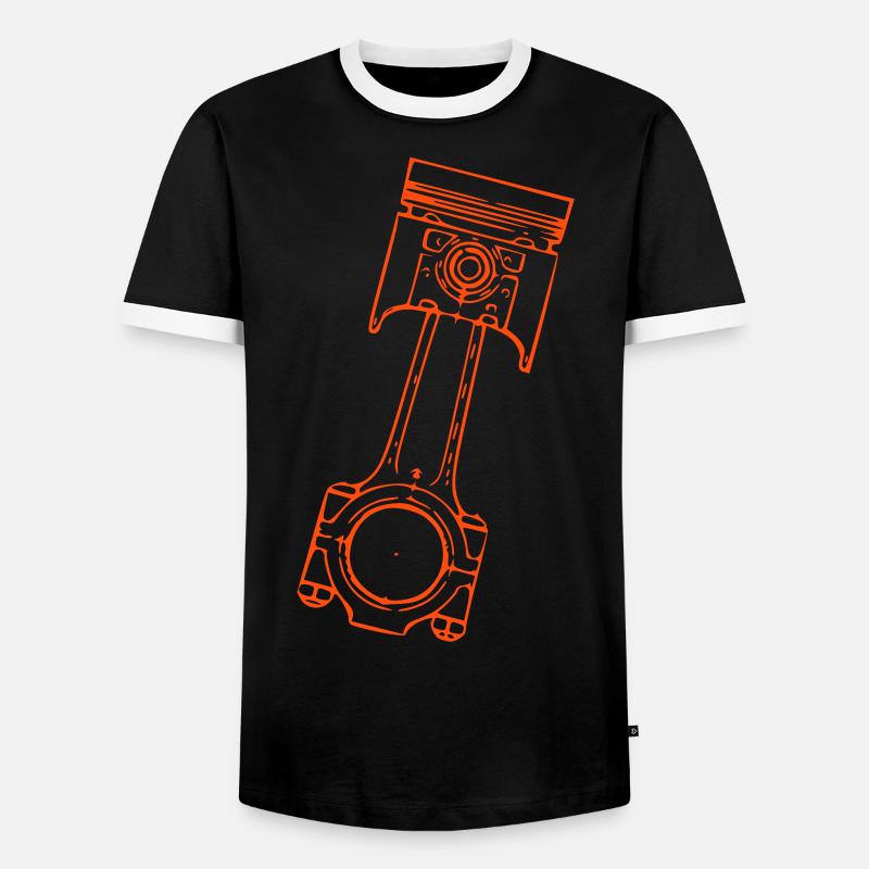 piston - Men's Ringer Shirt - black/white