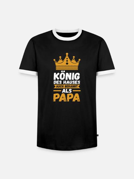 Father Dad - Men's Ringer Shirt - black/white