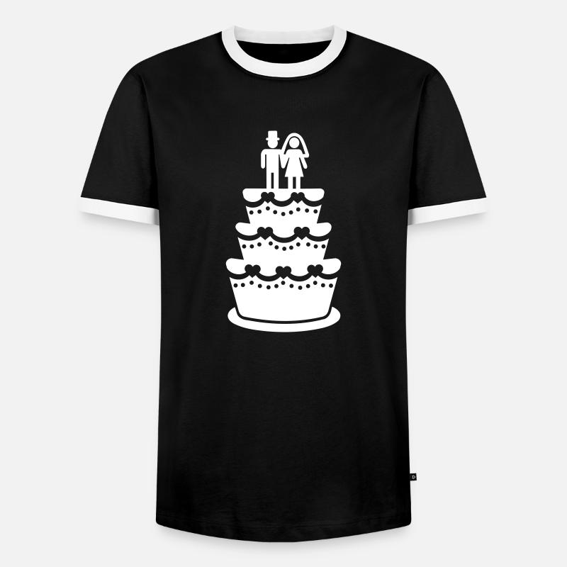 Wedding cake - Men's Ringer Shirt - black/white