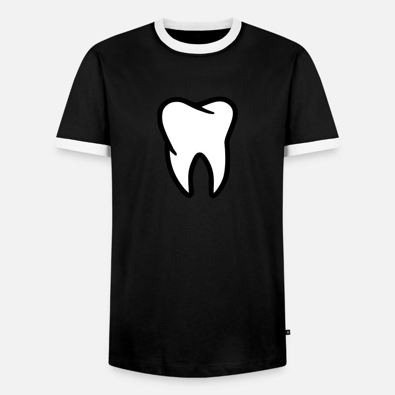 Tooth - Men's Ringer Shirt - black/white