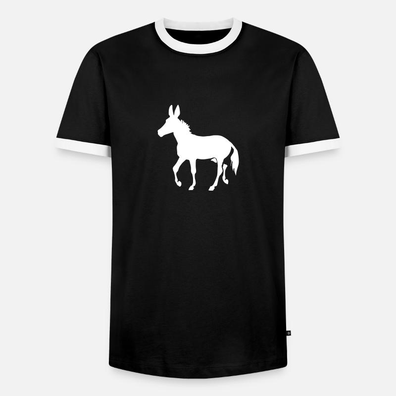 Muli - Männer Kontrast-T-Shirt - Schwarz/Weiß