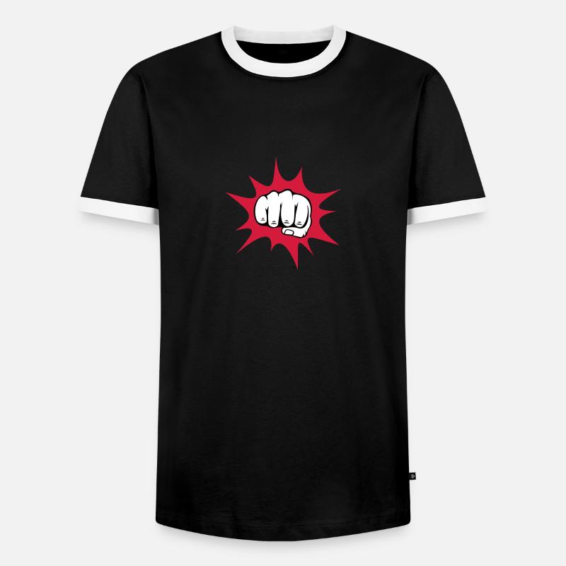 Faust - Men's Ringer Shirt - black/white