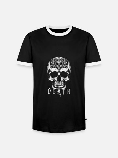 Crâne - T-shirt contrasté Homme - noir/blanc