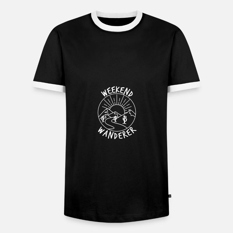 Weekend Wanderer - Männer Kontrast-T-Shirt - Schwarz/Weiß