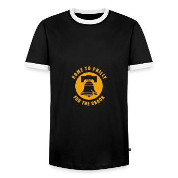 Come To Philly For The Crack - Männer Kontrast-T-Shirt - Schwarz/Weiß - Vorne - AI Model Female 172 light (172cm) & AI Model Male 178 light (178cm)