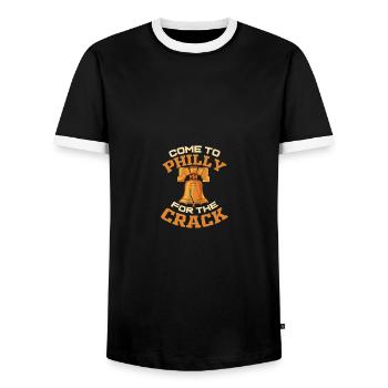 Come To Philly For The Crack - Männer Kontrast-T-Shirt - Schwarz/Weiß - Vorne - AI Model Female 172 light (172cm) & AI Model Male 178 light (178cm)