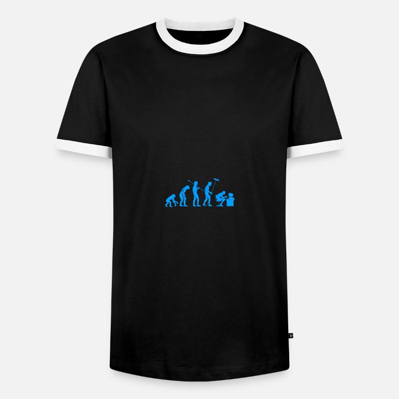 Software Engineers Programmer Coding Desk - Männer Kontrast-T-Shirt - Schwarz/Weiß