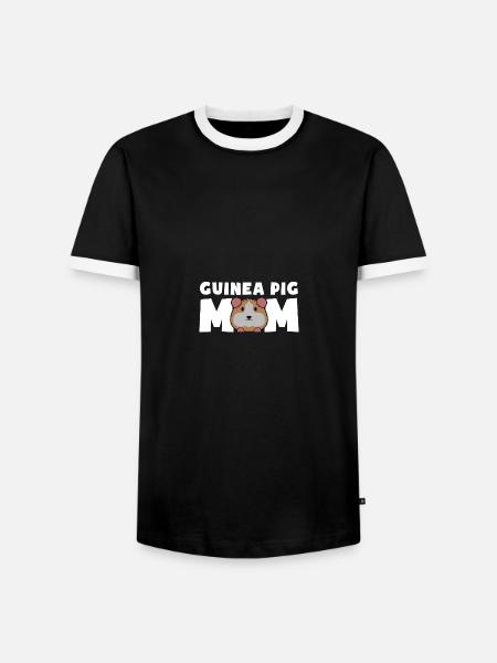 Guinea Pig Mom - Männer Kontrast-T-Shirt - Schwarz/Weiß