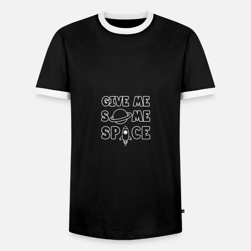 Give Me Some Space - Männer Kontrast-T-Shirt - Schwarz/Weiß