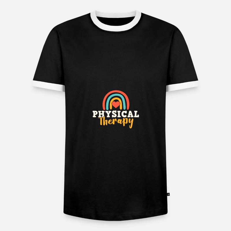 Physical Therapy Rainbow PT - Männer Kontrast-T-Shirt - Schwarz/Weiß