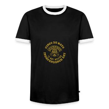 Cinco Drinko Squad - Männer Kontrast-T-Shirt - Schwarz/Weiß - Vorne - AI Model Female 172 light (172cm) & AI Model Male 178 light (178cm)