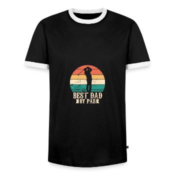 Funny saying father gift father's day dad jokes - Men's Ringer Shirt - black/white - Front - AI Model Female 172 light (172cm) & AI Model Male 178 light (178cm)