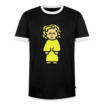 girl - T-shirt contrasté Homme - noir/blanc - Devant - AI Model Female 172 light (172cm) & AI Model Male 178 light (178cm)
