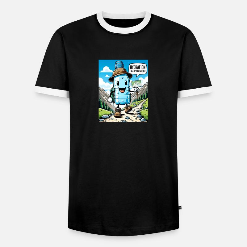 Hydration is a Uphill Battle - Männer Kontrast-T-Shirt - Schwarz/Weiß