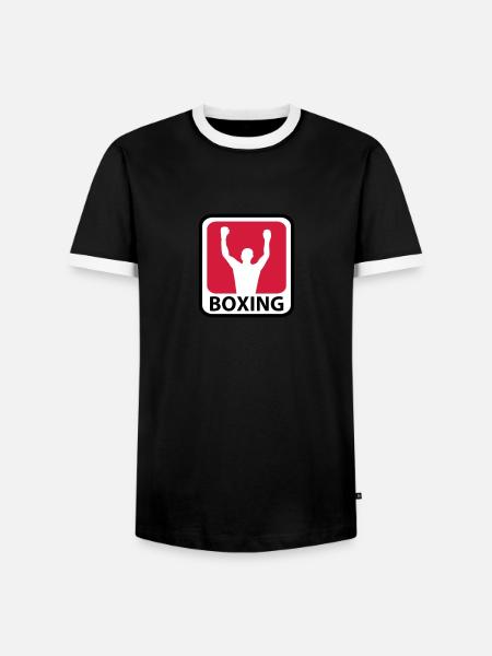 Boxing - T-shirt contrasté Homme - noir/blanc