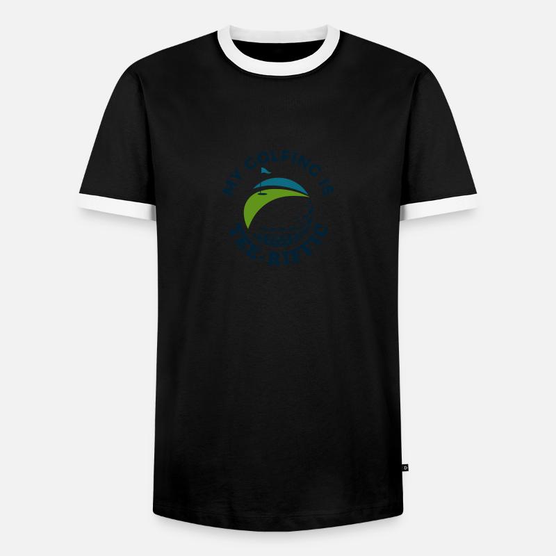 Golf Tee-Riffic Lover Funny Golfing - Männer Kontrast-T-Shirt - Schwarz/Weiß
