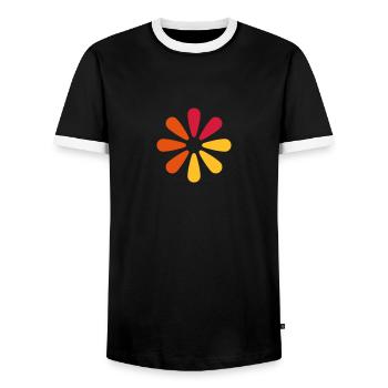 ajax loader - T-shirt contrasté Homme - noir/blanc - Devant - AI Model Female 172 light (172cm) & AI Model Male 178 light (178cm)