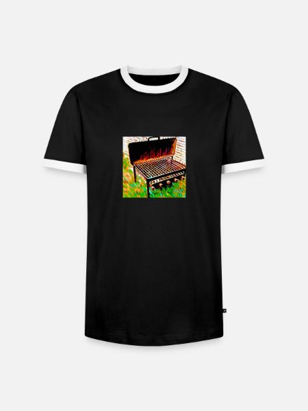 Grill der 50er Jahre - Männer Kontrast-T-Shirt - Schwarz/Weiß