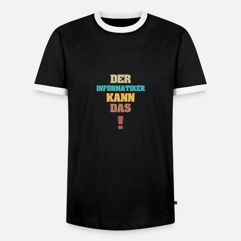 Computer scientist - Men's Ringer Shirt - black/white