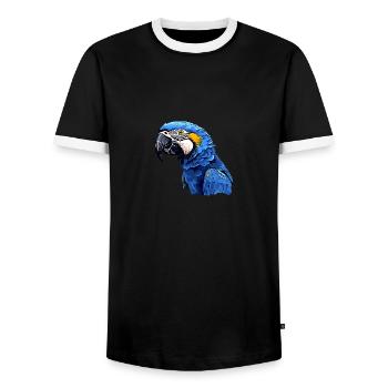Ara hyacinthe - T-shirt contrasté Homme - noir/blanc - Devant - AI Model Female 172 light (172cm) & AI Model Male 178 light (178cm)