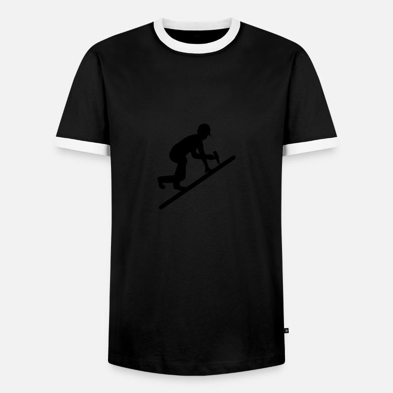 handwerker dachdecker - Männer Kontrast-T-Shirt - Schwarz/Weiß