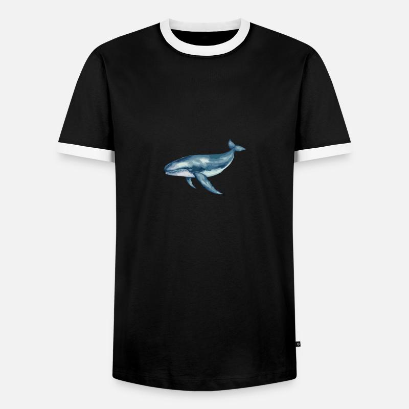 Sperm whale - Men's Ringer Shirt - black/white
