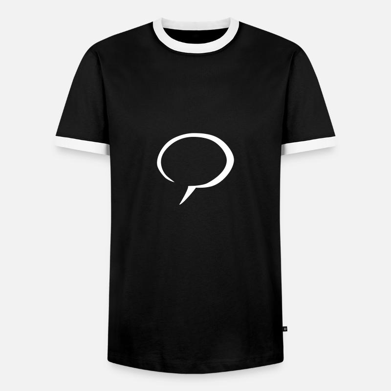 Comic speech bubble - Men's Ringer Shirt - black/white
