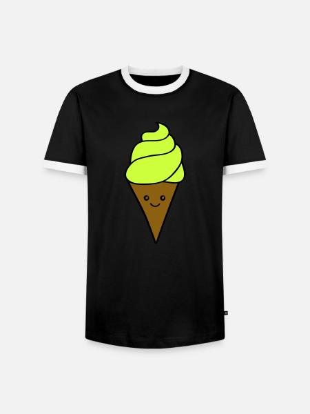 Icecream Smile - Men's Ringer Shirt - black/white