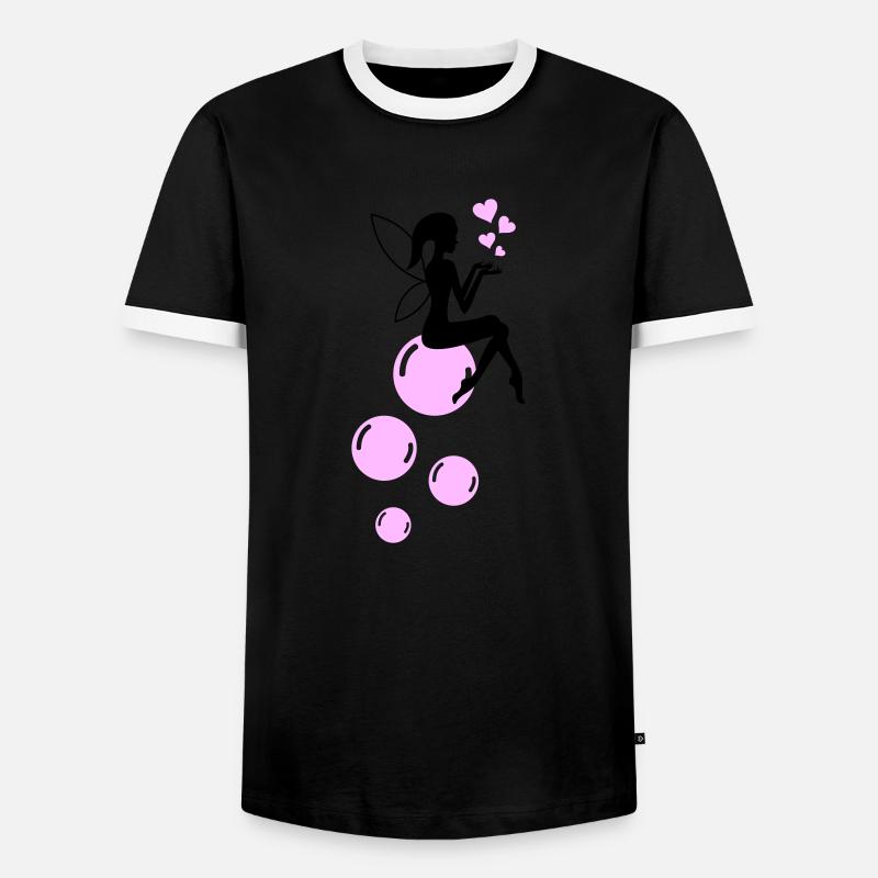 Fairy Soap Bubbles 01 - Men's Ringer Shirt - black/white
