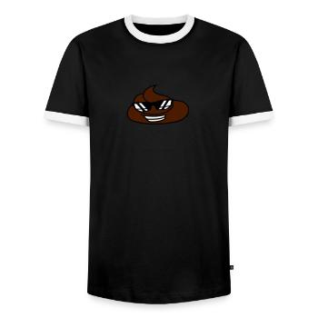 Cool sunglasses face loaf stink shit poison heap s - Men's Ringer Shirt - black/white - Front - AI Model Female 172 light (172cm) & AI Model Male 178 light (178cm)