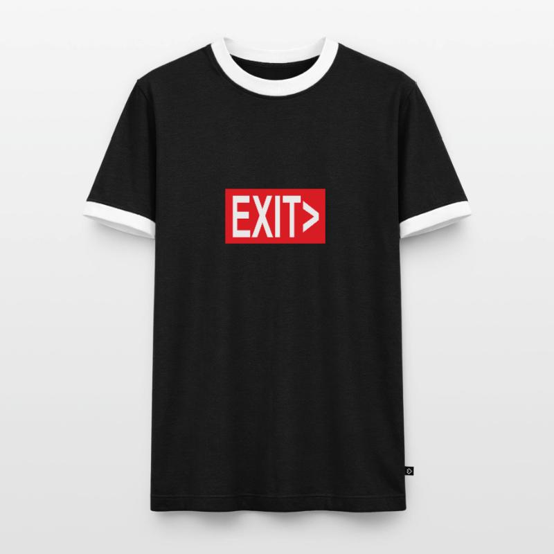 Exit / Exit / Emergency Exit Men's Ringer Shirt